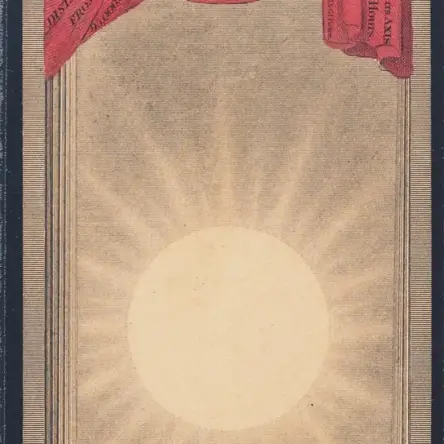 Sun drawing back of playing card 1829