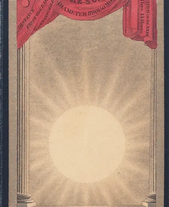 Sun drawing back of playing card 1829