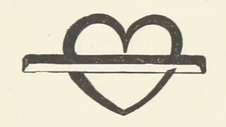 Free for use line image of a heart from British Library