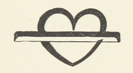 Free for use line image of a heart from British Library